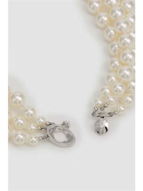 Three Row Pearl Relief Necklace VIVIENNE WESTWOOD | 6303000702P127CNP127